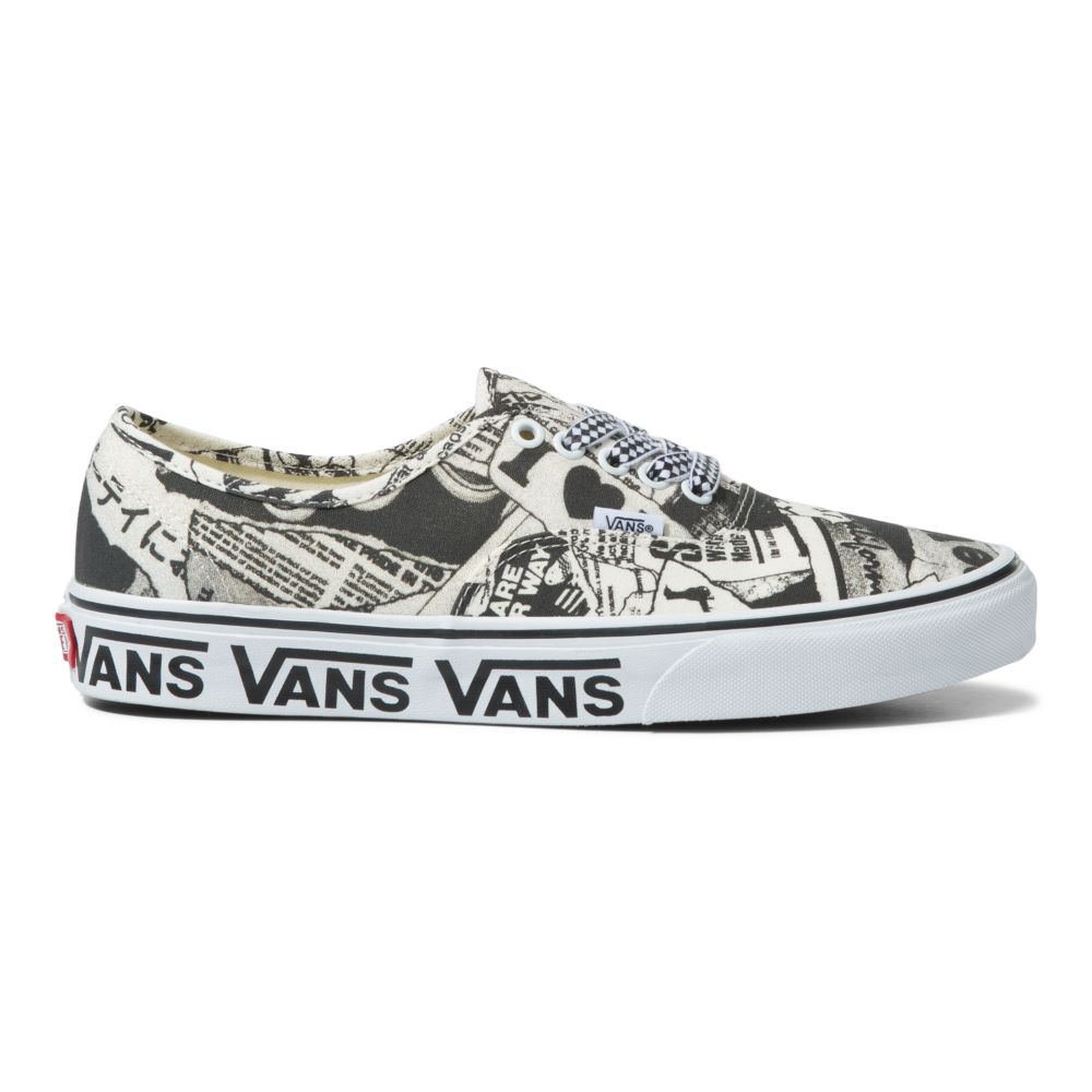 Dámské Classic Vans Authentic Černé Bílé | QW6730982