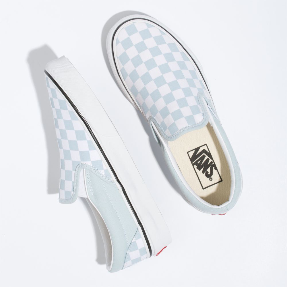 Dámské Classic Vans Checkerboard Blankyt Bílé | HL7348501