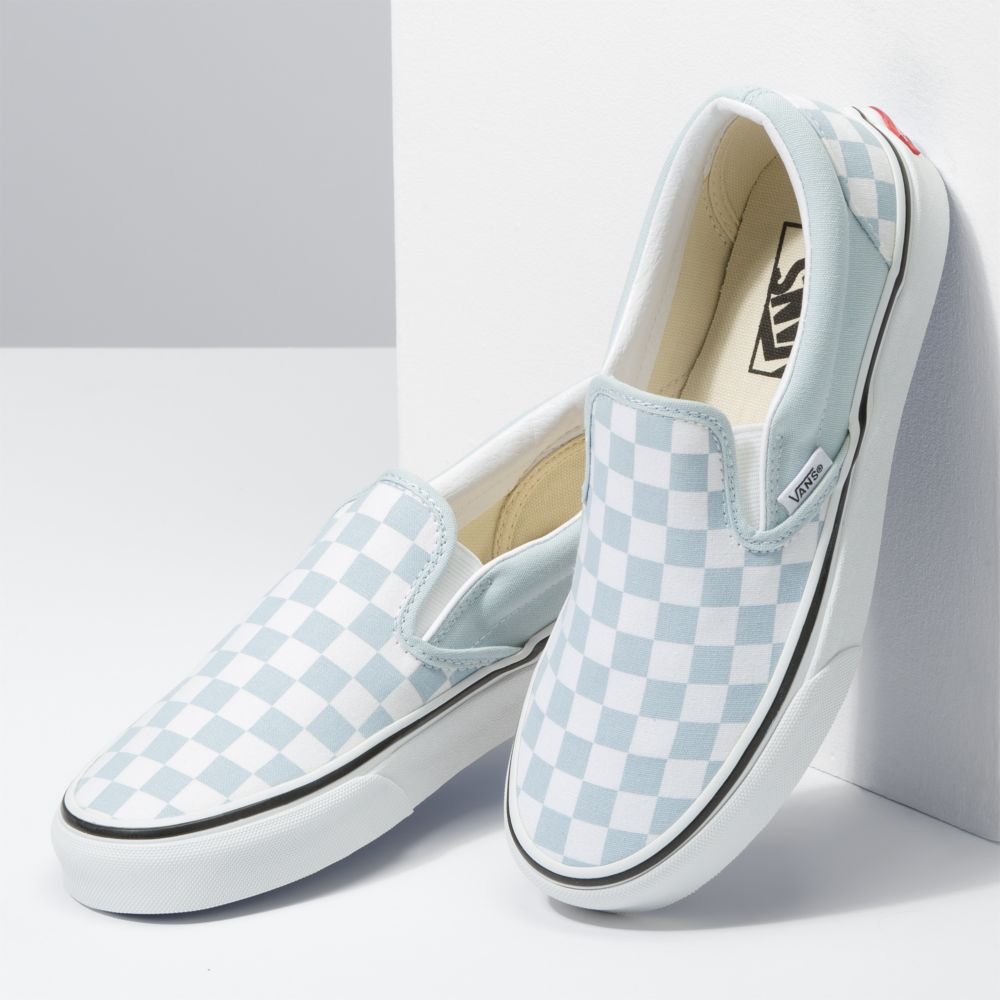 Dámské Classic Vans Checkerboard Blankyt Bílé | HL7348501