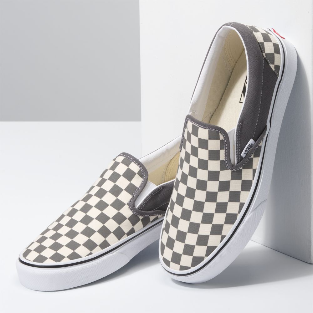 Dámské Classic Vans Checkerboard Blankyt Šedé Bílé | LO4502617