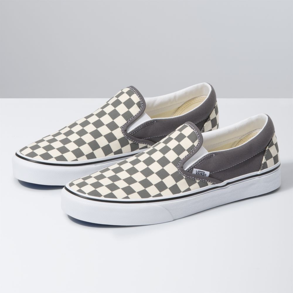 Dámské Classic Vans Checkerboard Blankyt Šedé Bílé | LO4502617