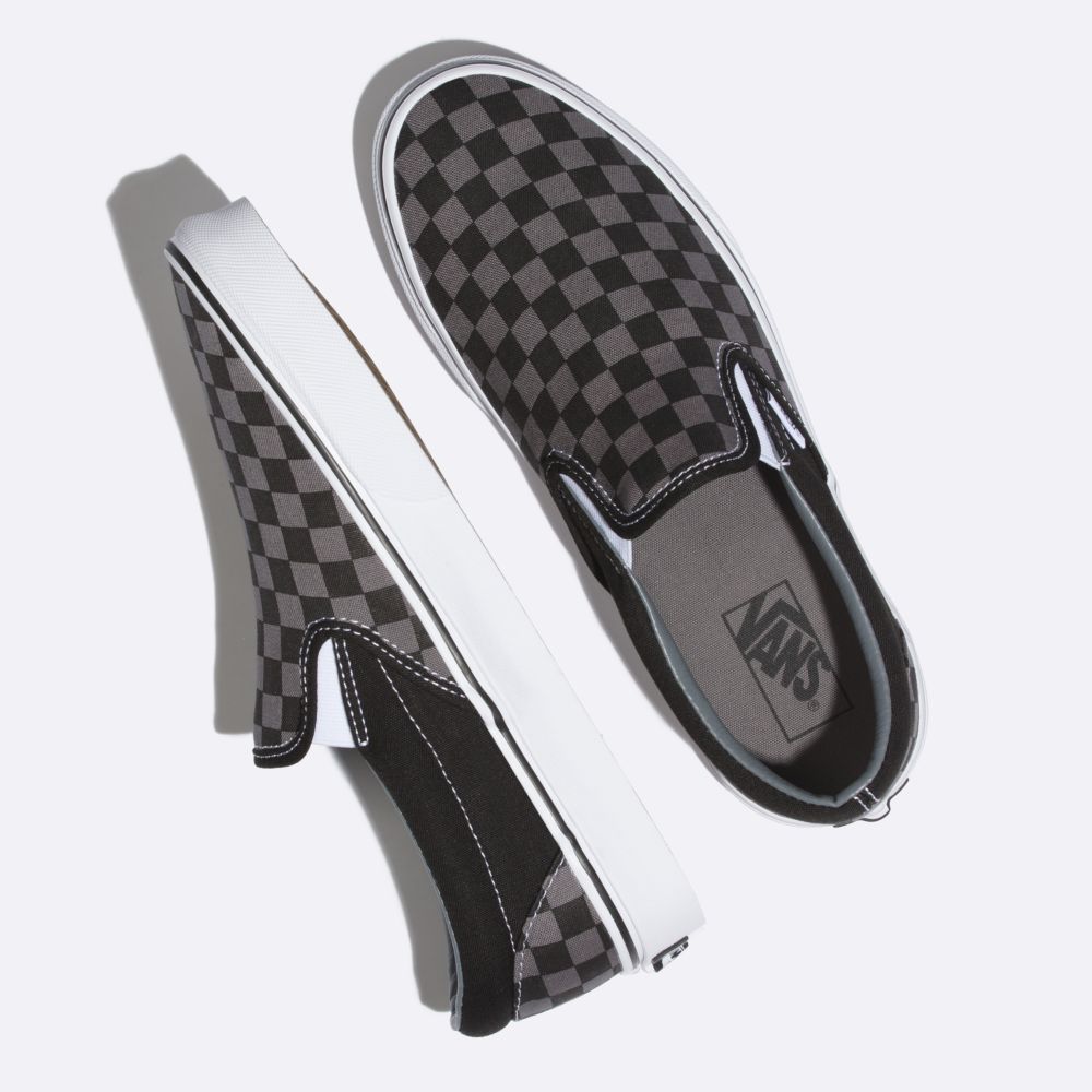 Dámské Classic Vans Checkerboard Černé Blankyt Šedé | KJ8790126