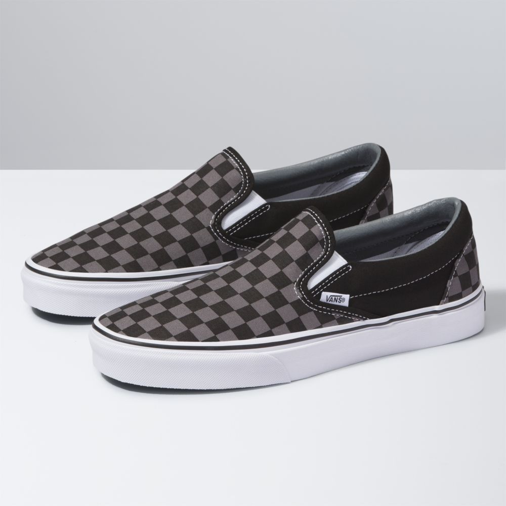 Dámské Classic Vans Checkerboard Černé Blankyt Šedé | KJ8790126