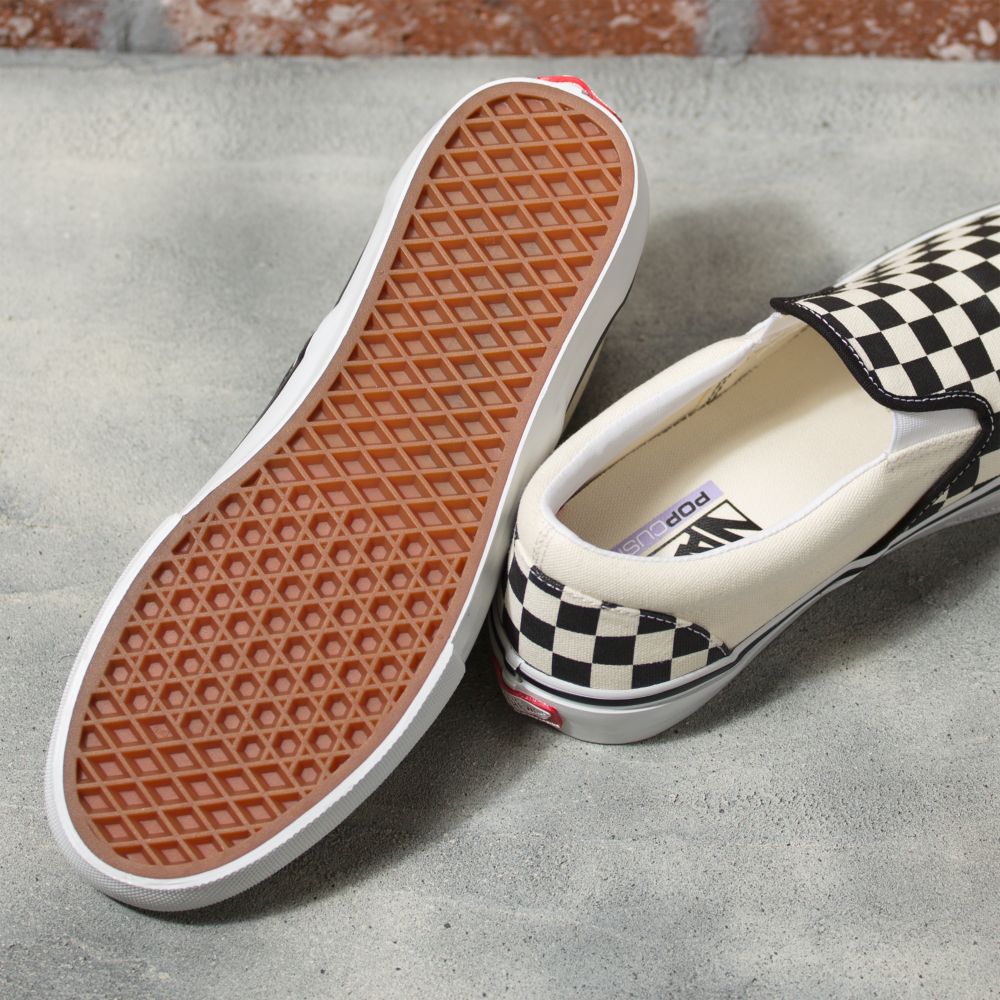 Dámské Classic Vans Checkerboard Černé Bílé | WL2473596