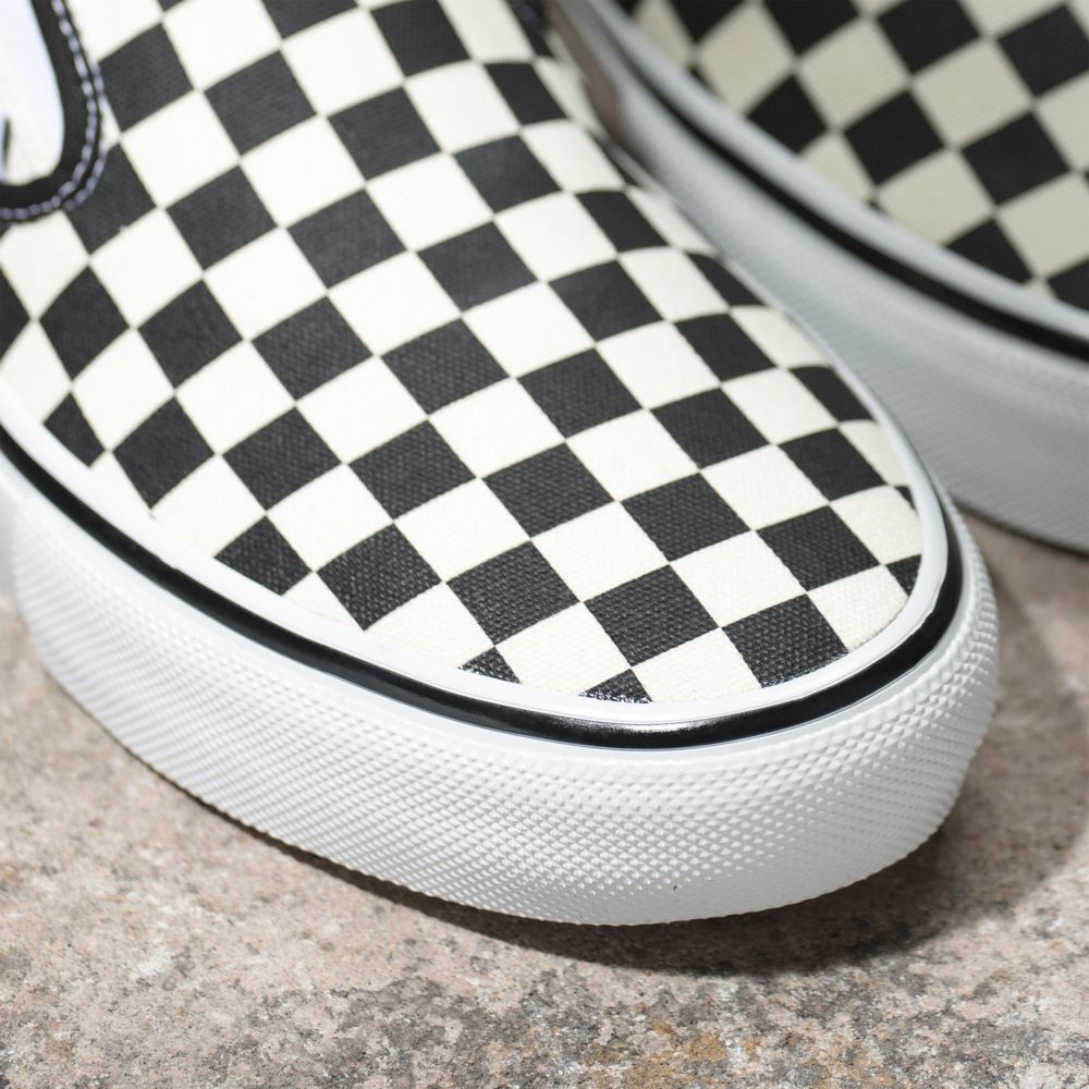 Dámské Classic Vans Checkerboard Černé Bílé | WL2473596