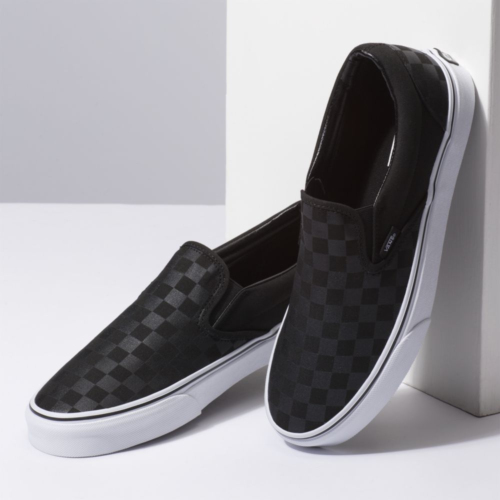 Dámské Classic Vans Checkerboard Černé Černé | RS9861237