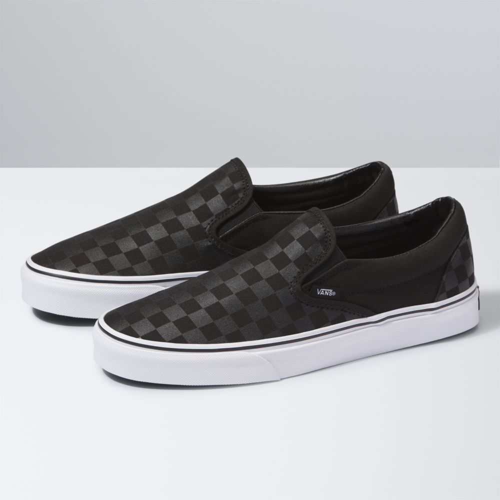 Dámské Classic Vans Checkerboard Černé Černé | RS9861237