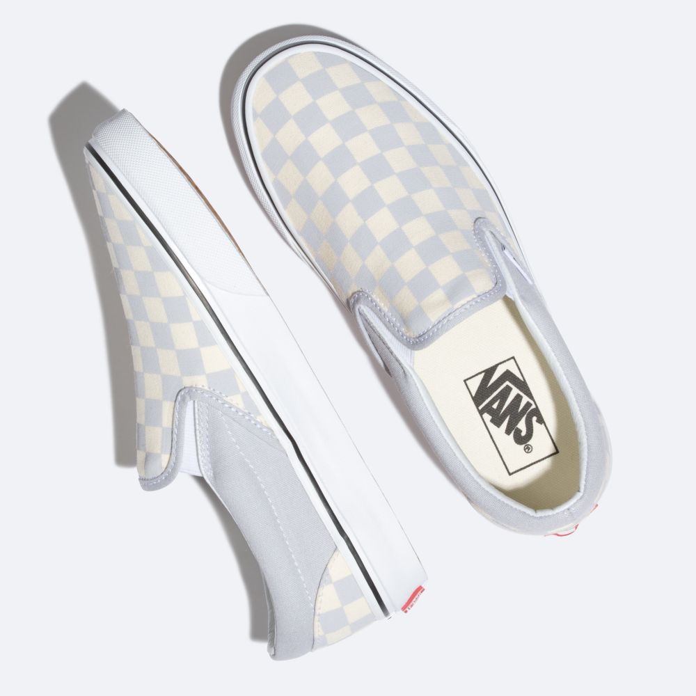 Dámské Classic Vans Checkerboard Šedé Bílé | KZ9207438