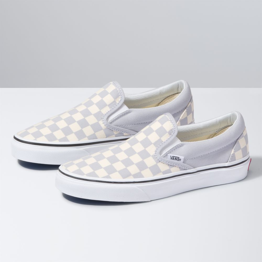 Dámské Classic Vans Checkerboard Šedé Bílé | KZ9207438