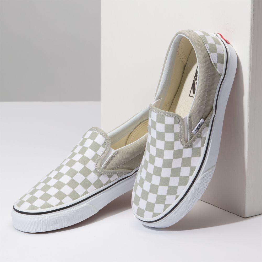 Dámské Classic Vans Classic Olivy Zelené Bílé | GU7962140