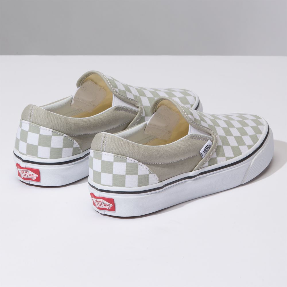 Dámské Classic Vans Classic Olivy Zelené Bílé | GU7962140