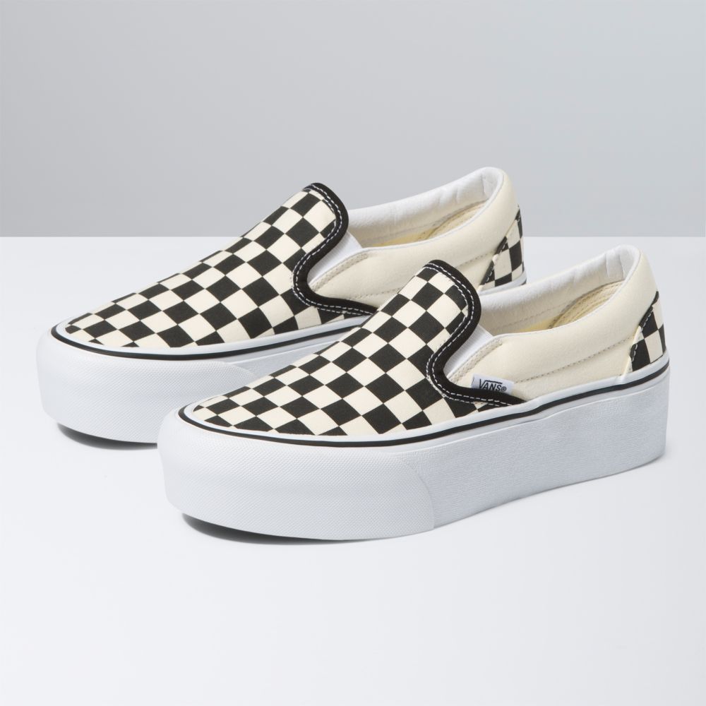 Dámské Classic Vans Classic Stackform Černé Bílé | GW1498206