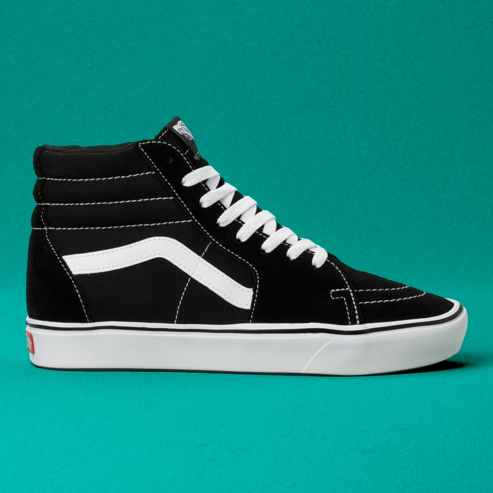 Dámské Classic Vans ComfyCush Sk8-Hi Černé Bílé | GI2095617