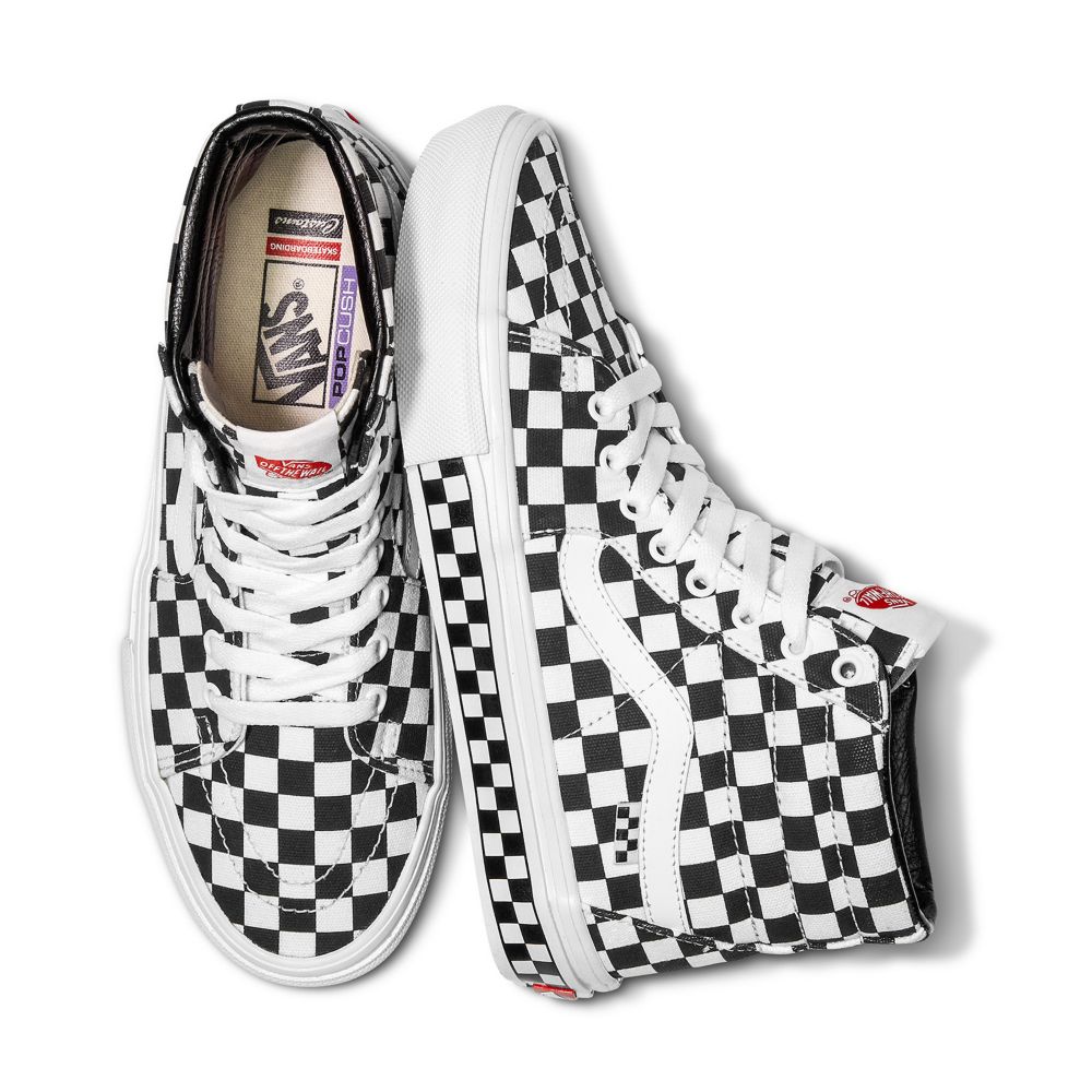 Dámské Classic Vans Customs Checkerboard Sk8-Hi Viacfarebný | AH2493567