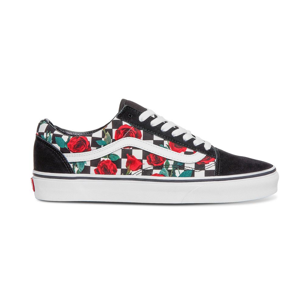 Dámské Classic Vans Customs Checkerboard Roses Old Skool Viacfarebný | BK8912764