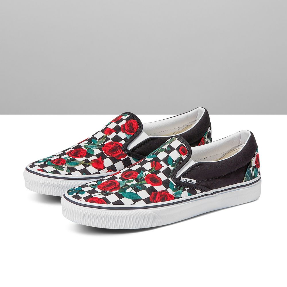 Dámské Classic Vans Customs Checkerboard Roses Viacfarebný | NC6153820