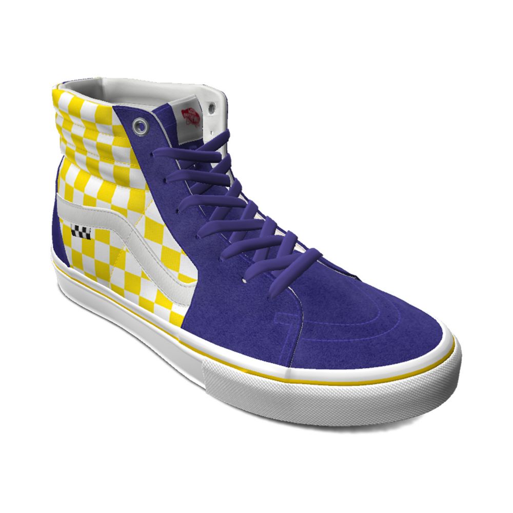 Dámské Classic Vans Customs Cyber Checkerboard Sk8-Hi Viacfarebný | UH6931042