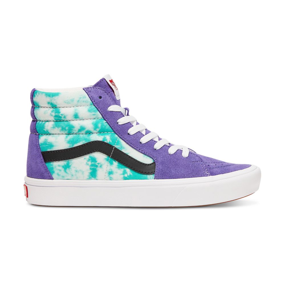 Dámské Classic Vans Customs Teal Acid Wash ComfyCush Sk8-Hi Viacfarebný | FG4902861