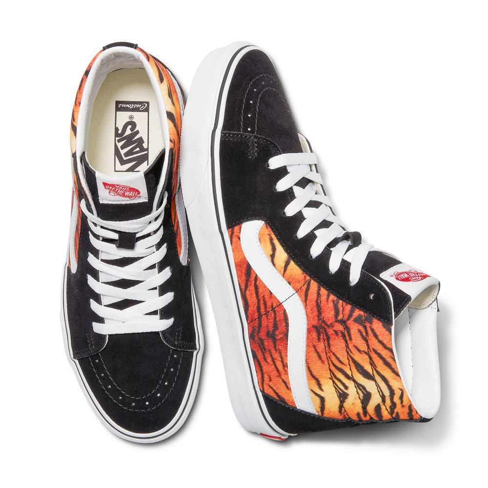 Dámské Classic Vans Customs Tiger Stripes Sk8-Hi Viacfarebný | IS9863751