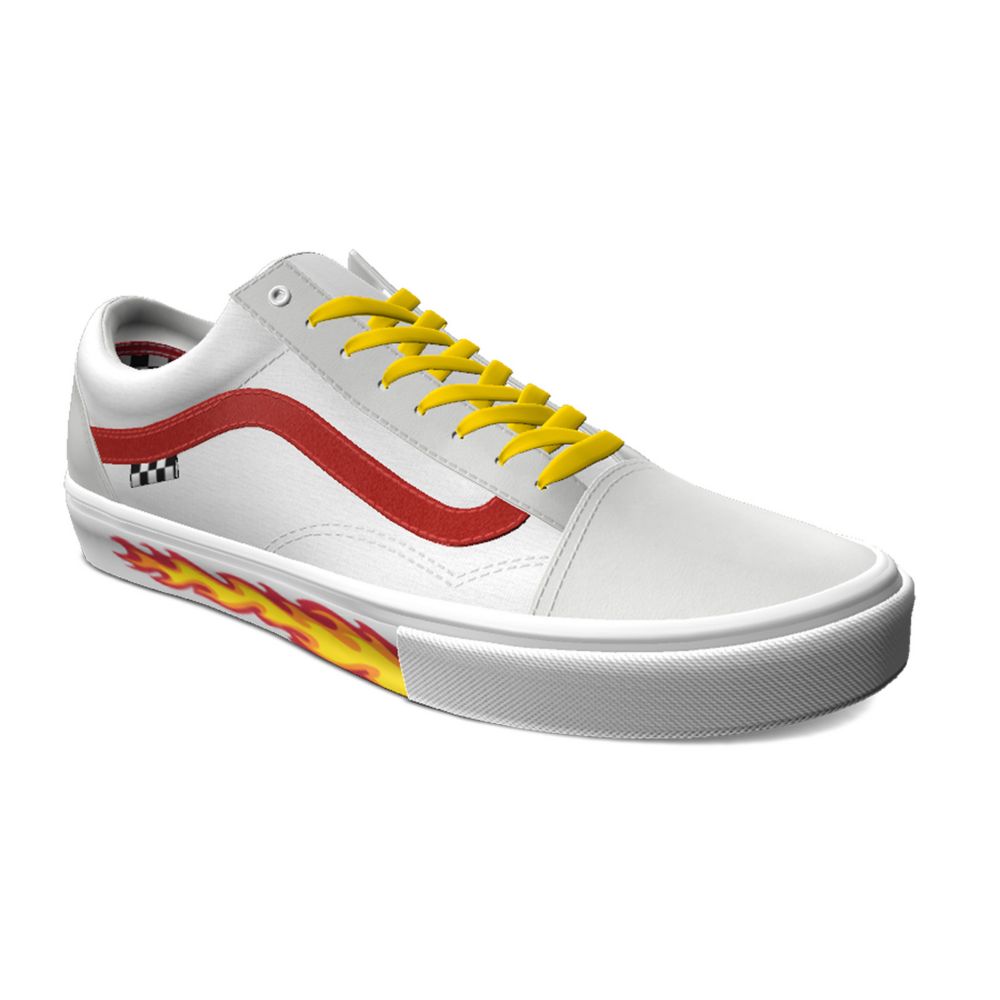 Dámské Classic Vans Customs True White Læder Old Skool Viacfarebný | MY0523897