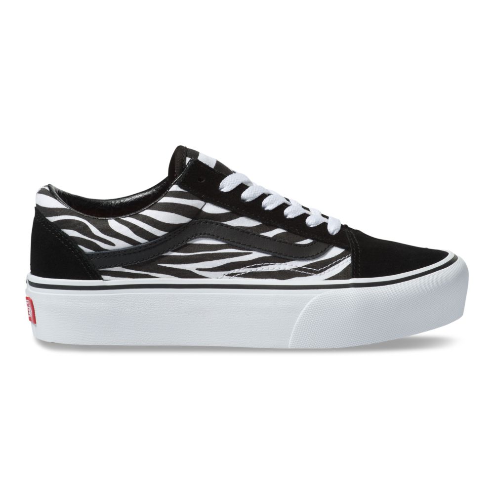 Dámské Classic Vans Customs Zebra Old Skool Platformy Viacfarebný | WY4263705