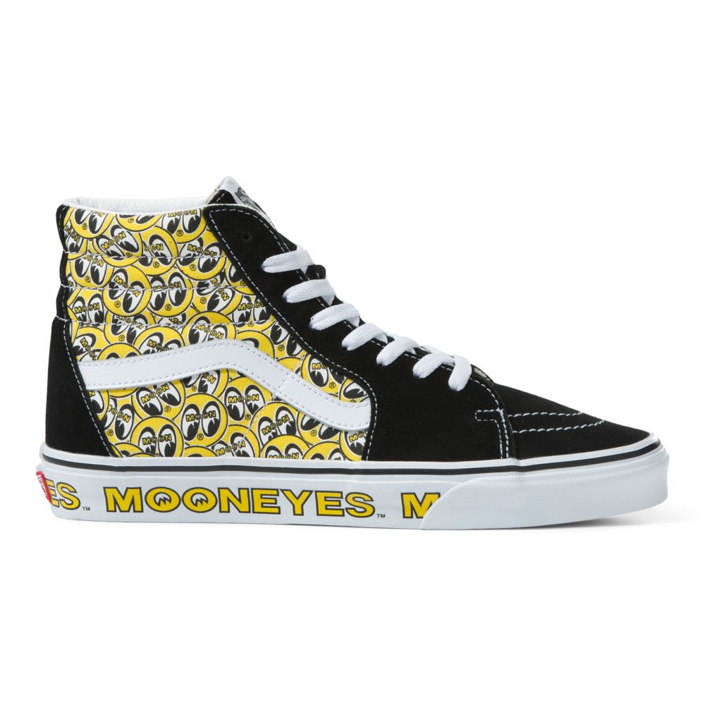 Dámské Classic Vans Mooneyes Sk8-Hi Černé Žluté | XW8965412