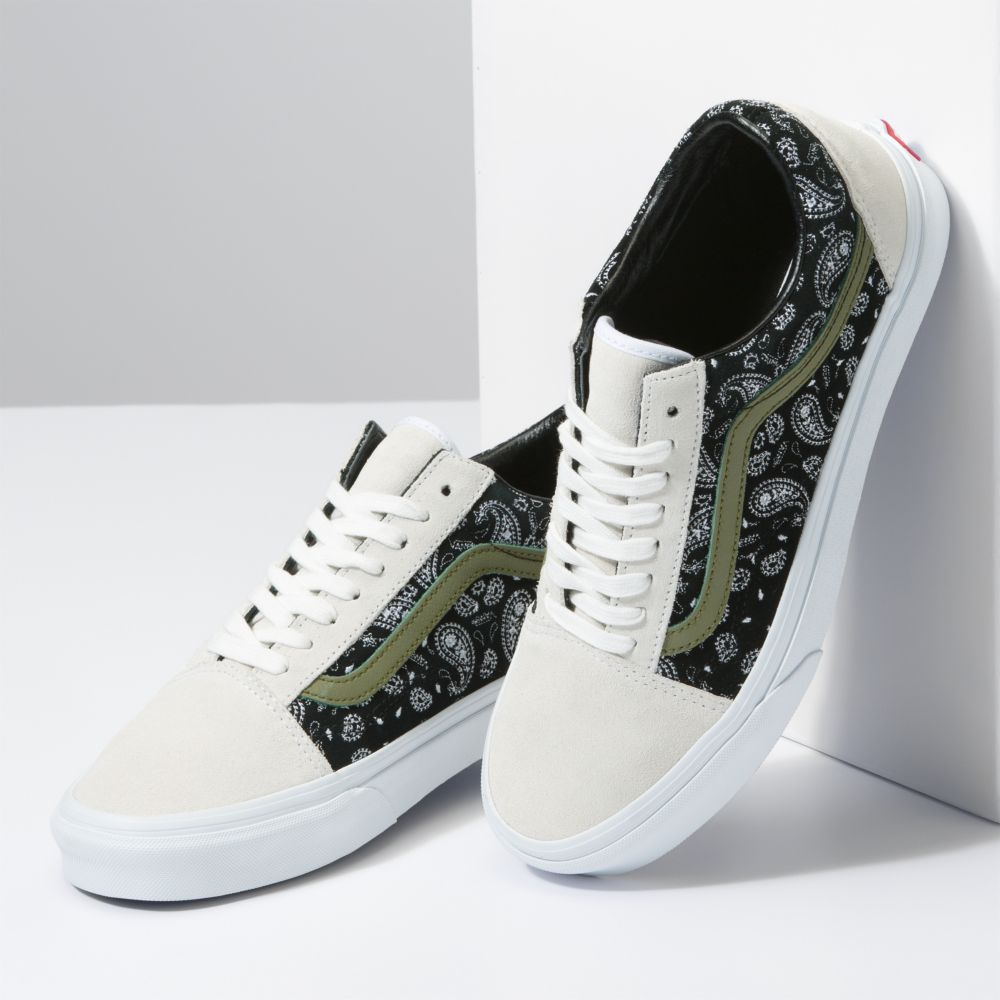 Dámské Classic Vans Old Skool Bílé Černé | OB6417905