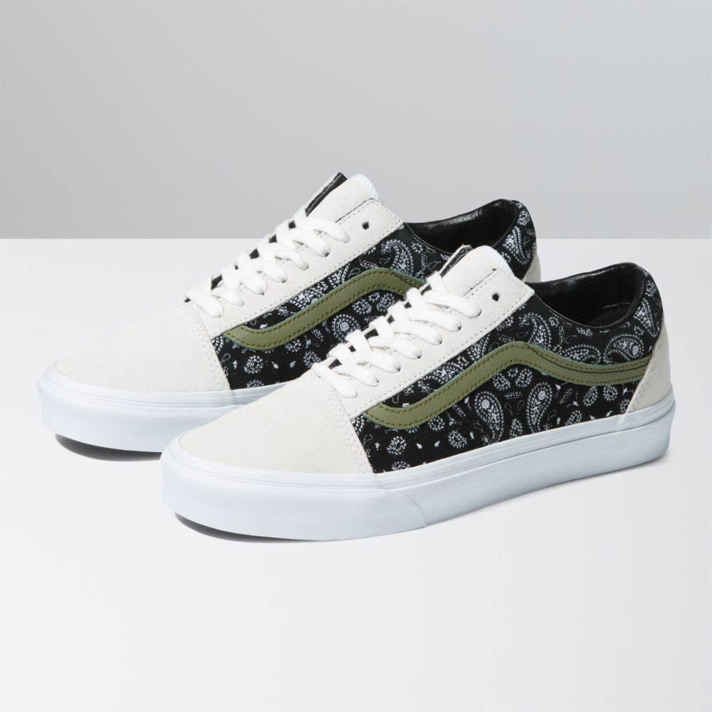 Dámské Classic Vans Old Skool Bílé Černé | OB6417905