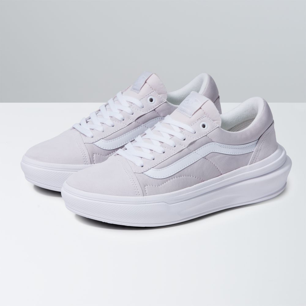 Dámské Classic Vans Old Skool Overt CC Světle Šedé Bílé | LJ4059361