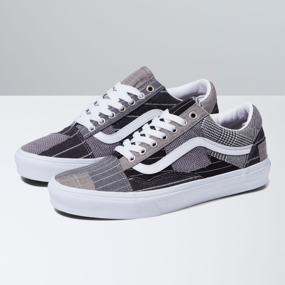 Dámské Classic Vans Old Skool Patchwork Šedé | KA1740263