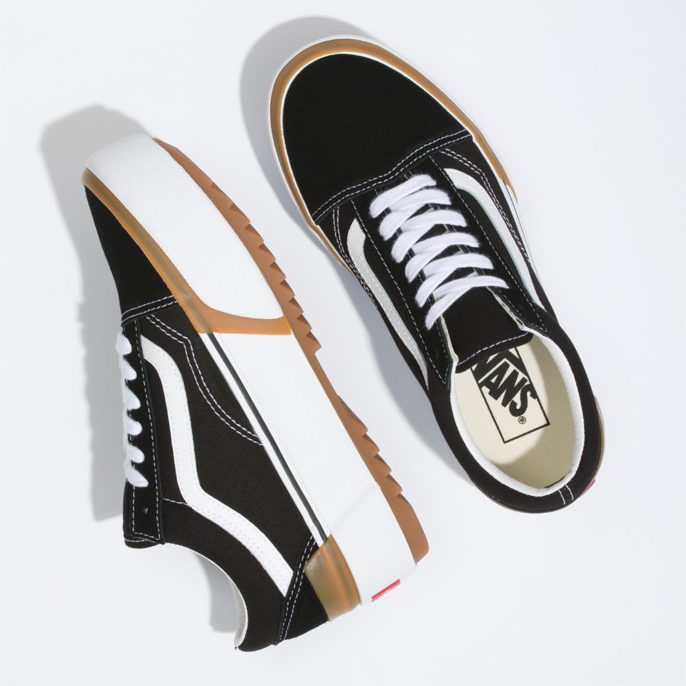 Dámské Classic Vans Old Skool Stacked Černé Bílé | EP2760843