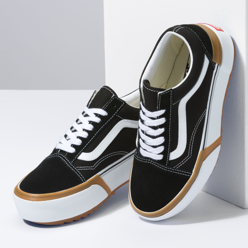 Dámské Classic Vans Old Skool Stacked Černé Bílé | EP2760843