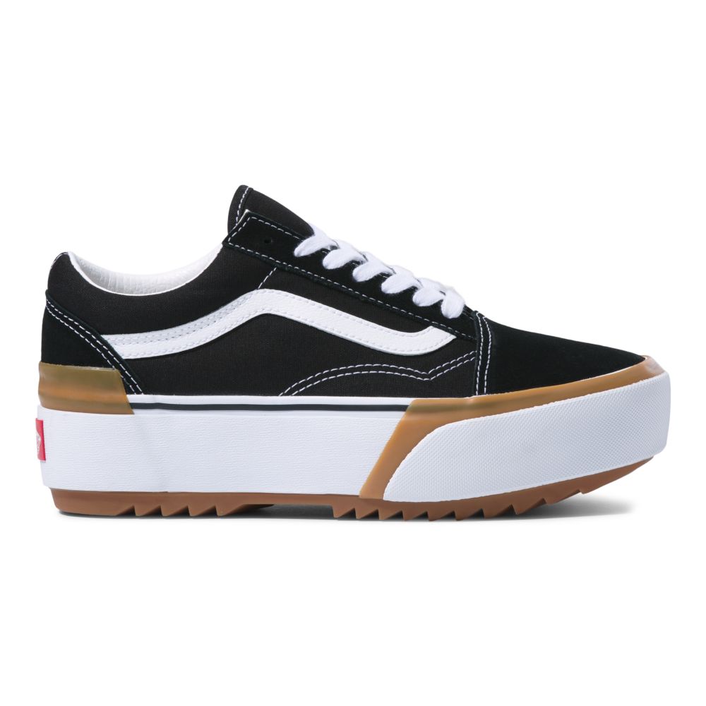 Dámské Classic Vans Old Skool Stacked Černé Bílé | EP2760843