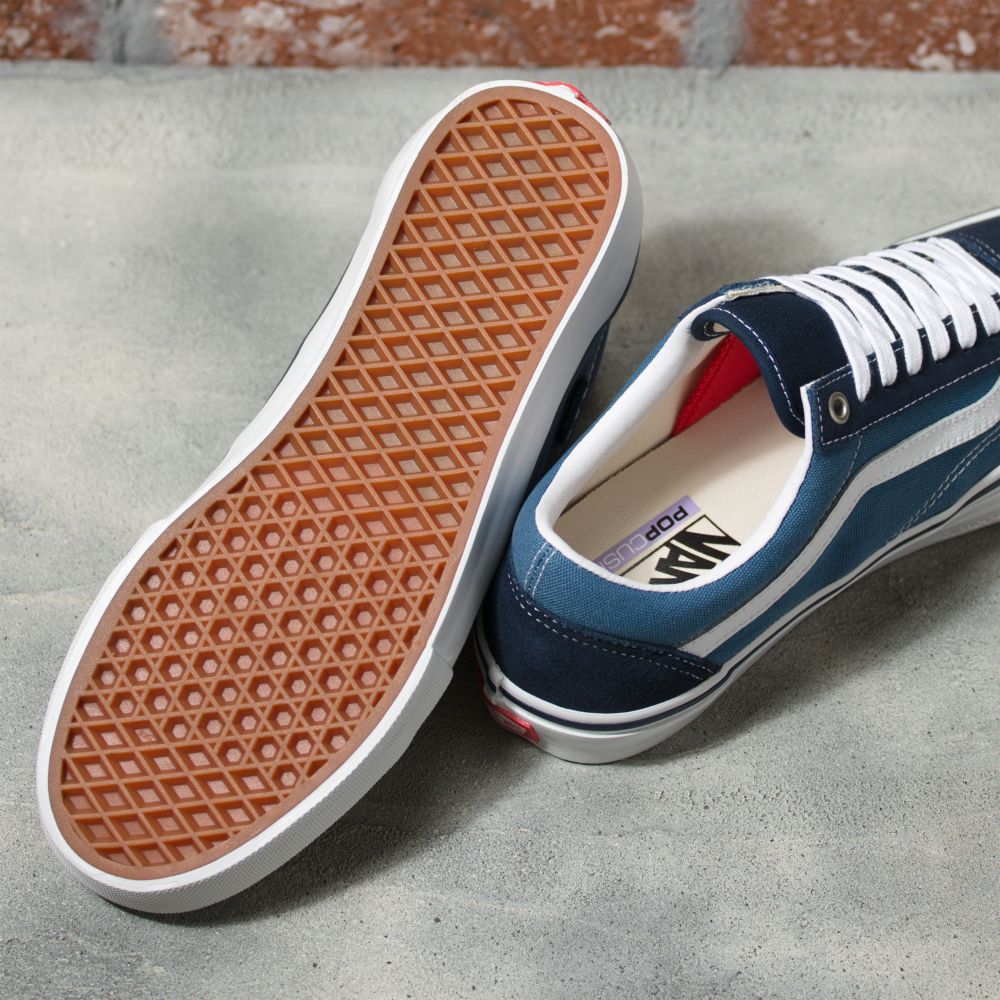 Dámské Classic Vans Old Skool Tmavě Blankyt Bílé | XE5680324