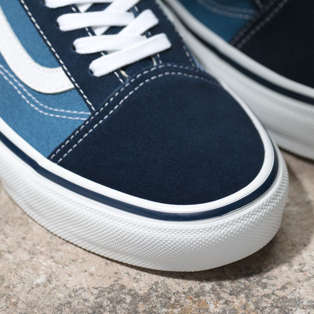 Dámské Classic Vans Old Skool Tmavě Blankyt Bílé | XE5680324