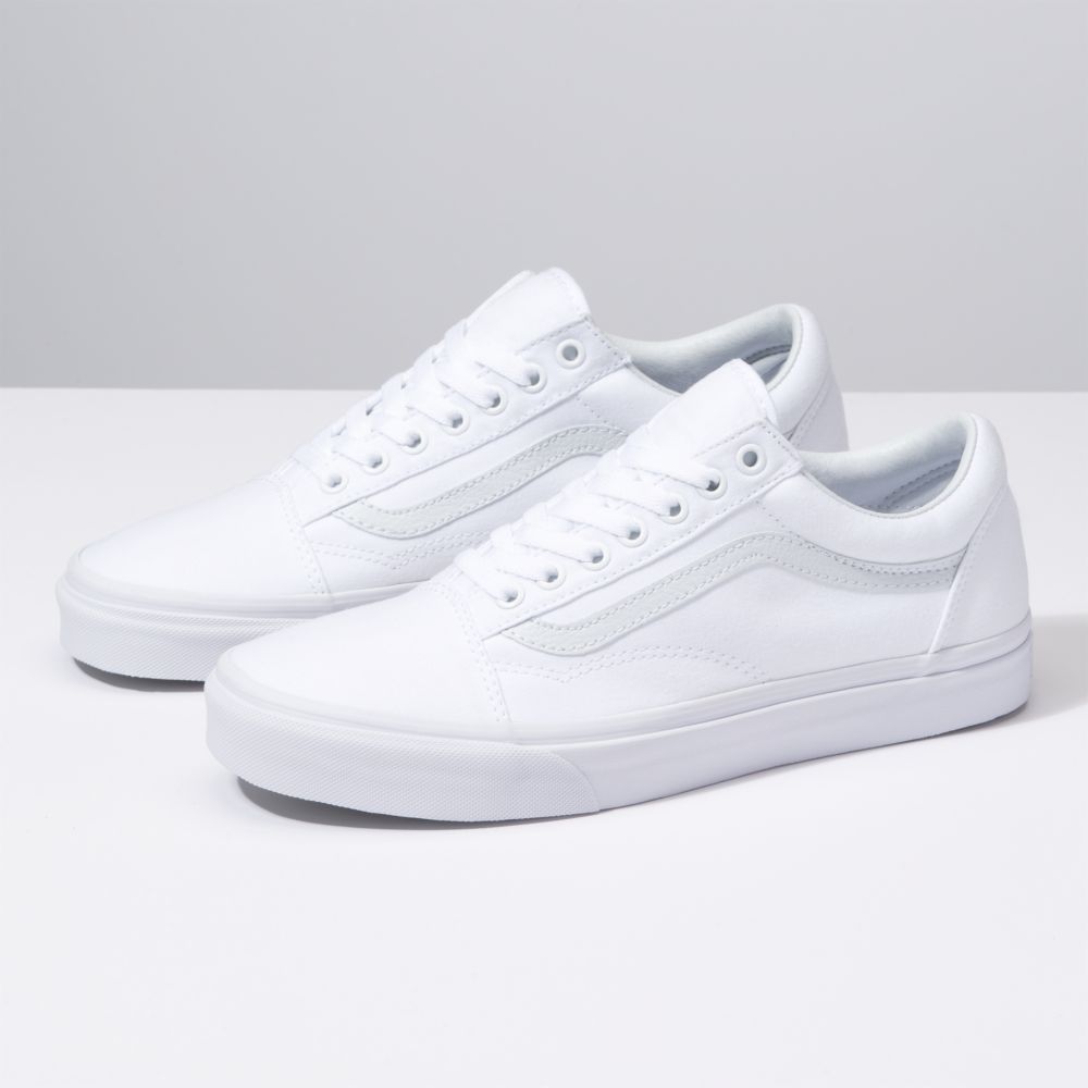 Dámské Classic Vans Old Skool Široké Bílé | AD9608341