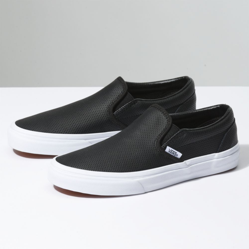 Dámské Classic Vans Perf Læder Černé | AR0826739