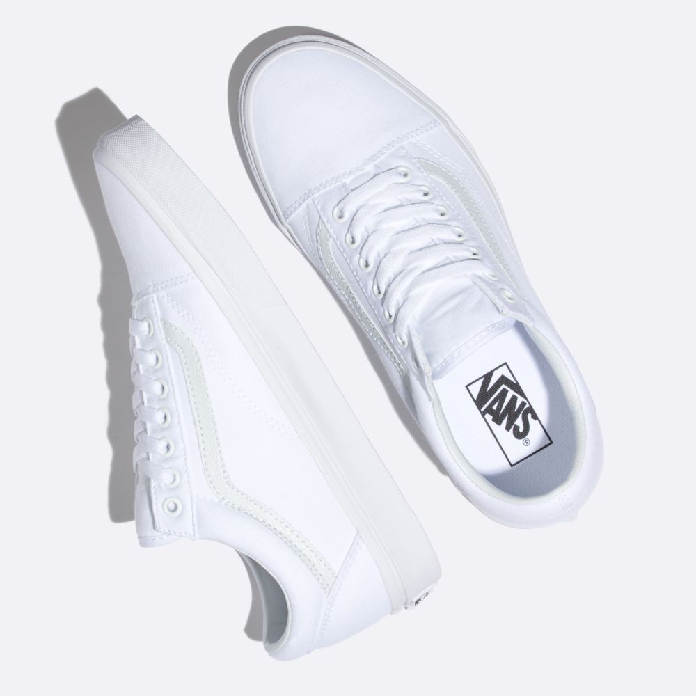 Dámské Classic Vans Platene Old Skool Bílé | DW8219034