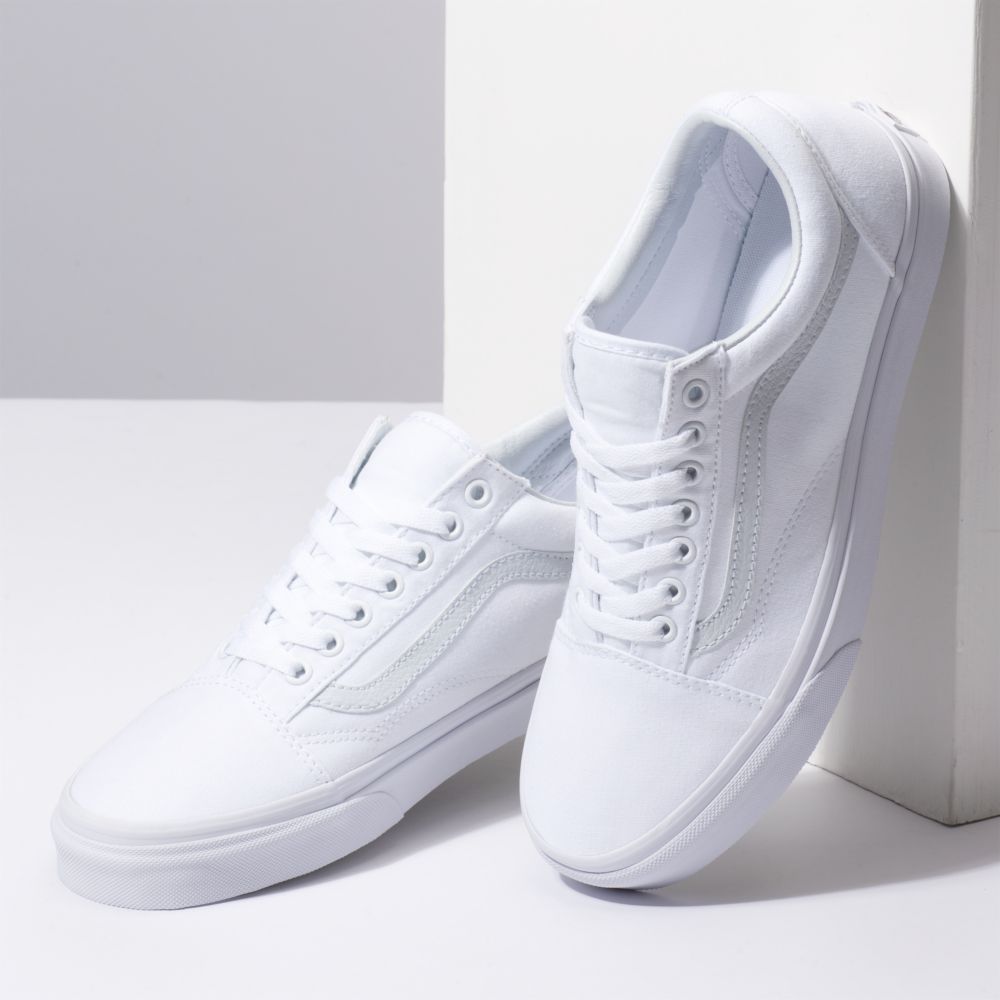 Dámské Classic Vans Platene Old Skool Bílé | DW8219034