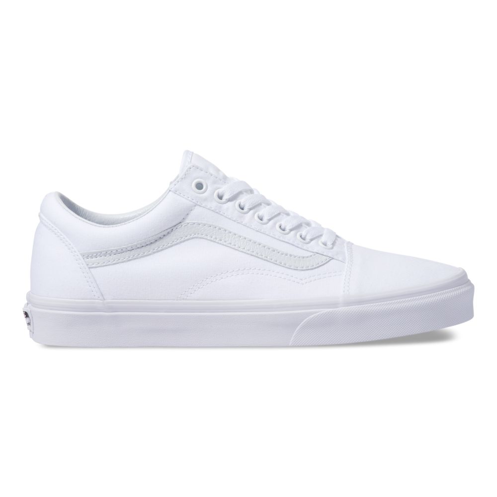 Dámské Classic Vans Platene Old Skool Bílé | DW8219034