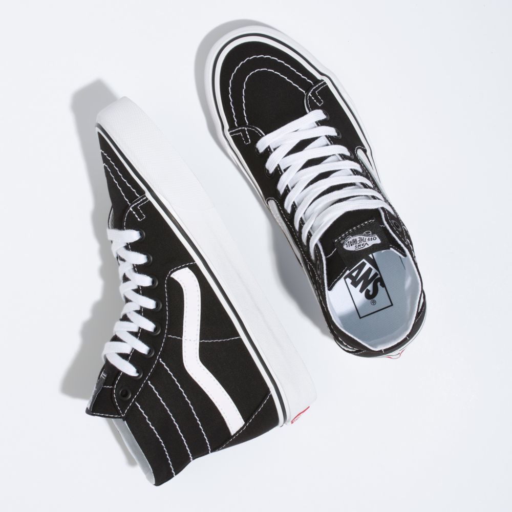 Dámské Classic Vans Platene Sk8-Hi Tapered Černé Bílé | KR6927083