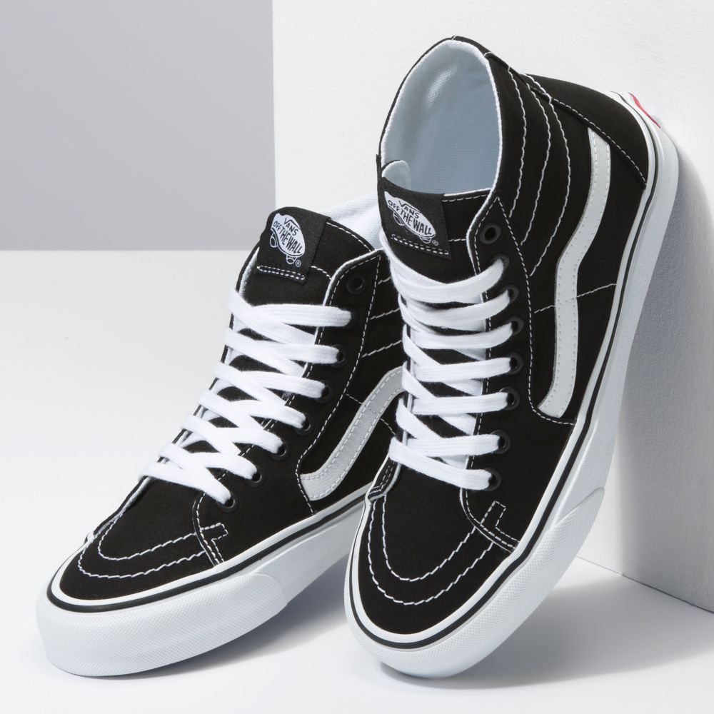 Dámské Classic Vans Platene Sk8-Hi Tapered Černé Bílé | KR6927083