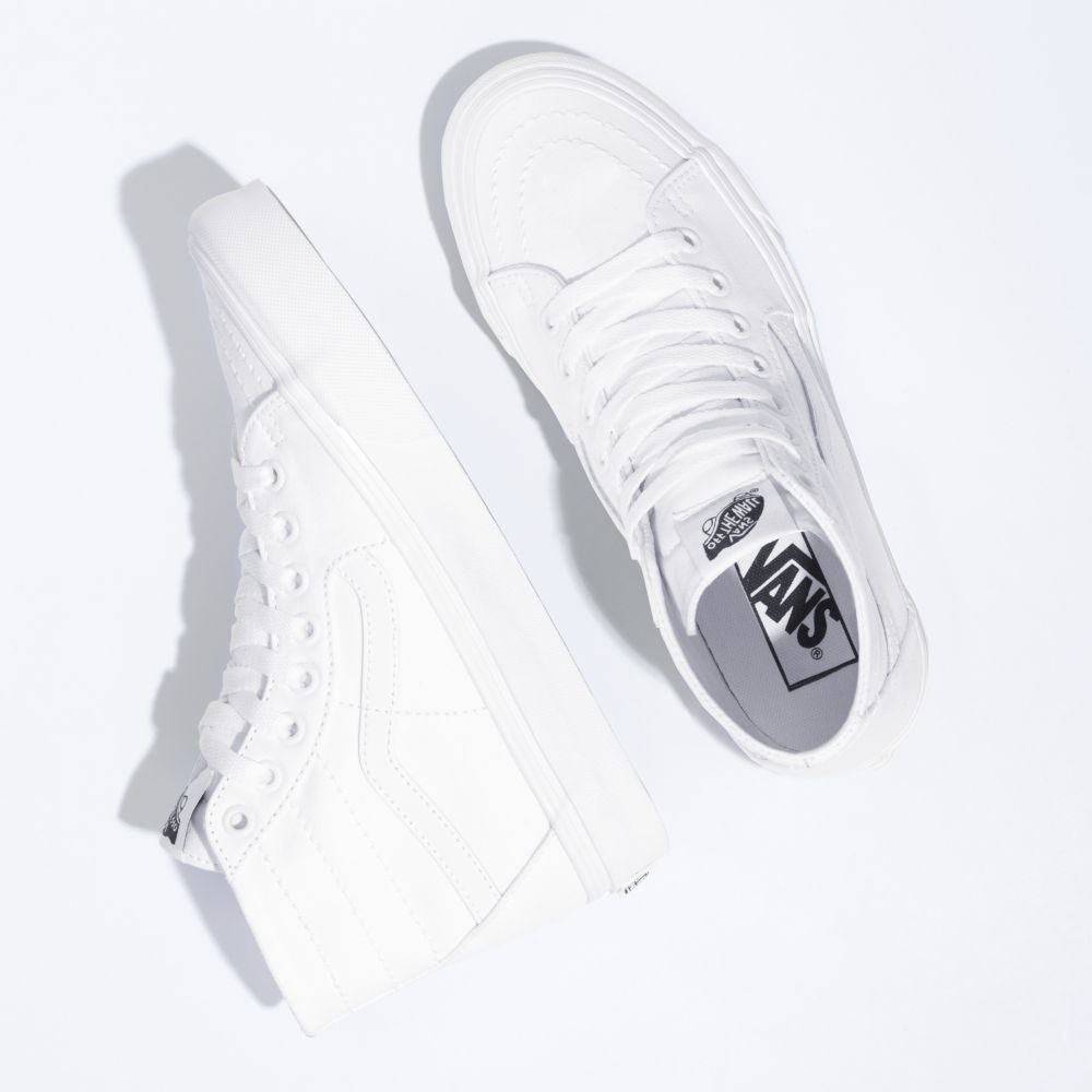 Dámské Classic Vans Platene Sk8-Hi Tapered Bílé | SB0659713