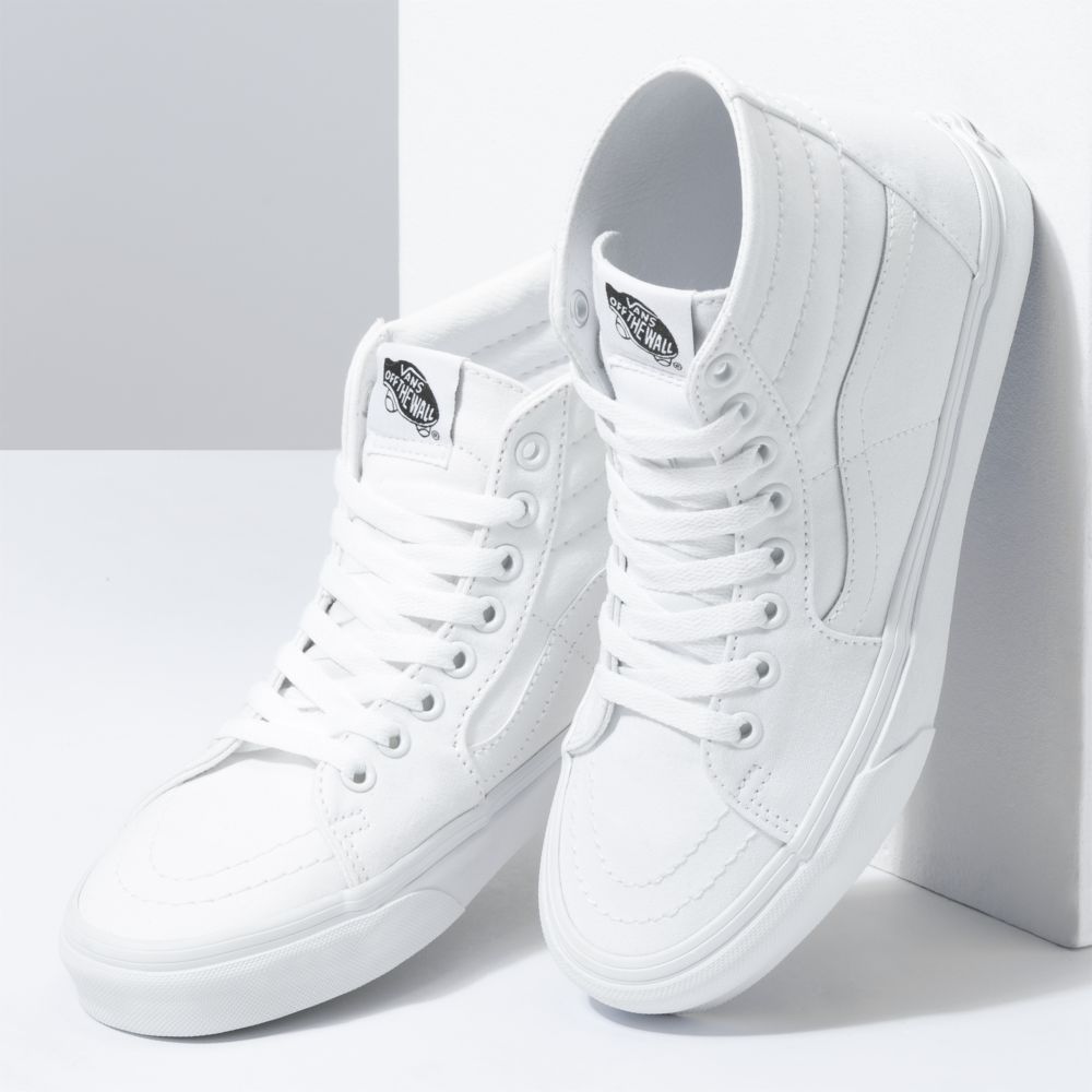 Dámské Classic Vans Platene Sk8-Hi Tapered Bílé | SB0659713