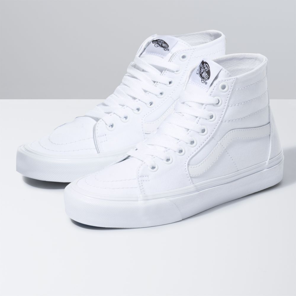 Dámské Classic Vans Platene Sk8-Hi Tapered Bílé | SB0659713