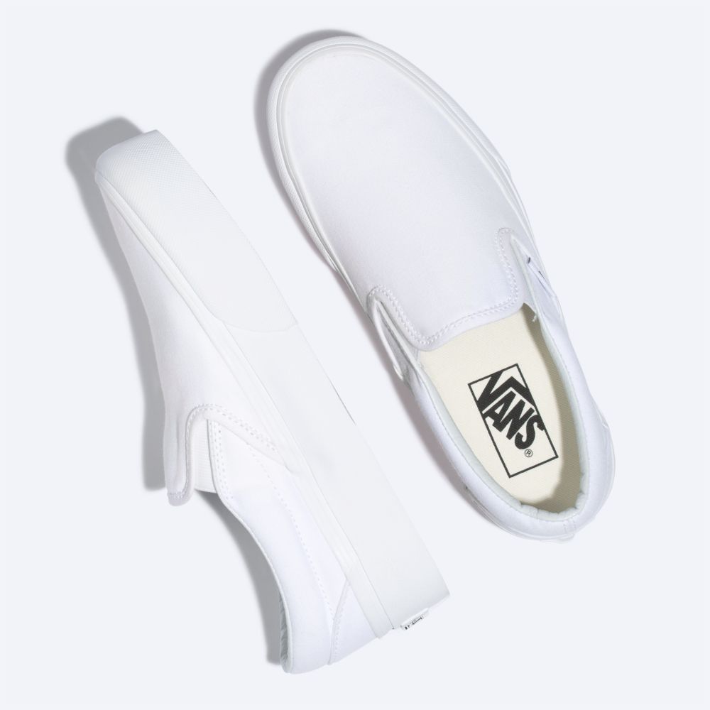 Dámské Classic Vans Platformy Bílé | DQ7240869