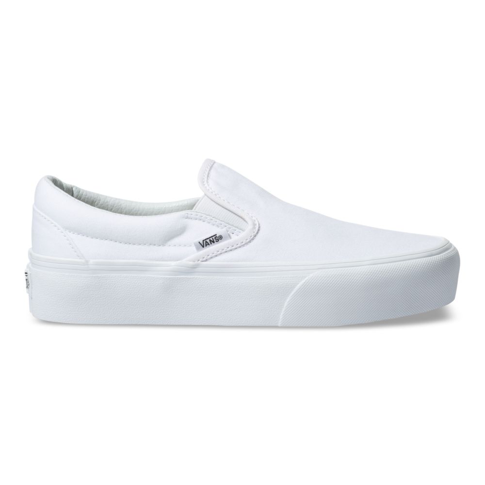 Dámské Classic Vans Platformy Bílé | DQ7240869