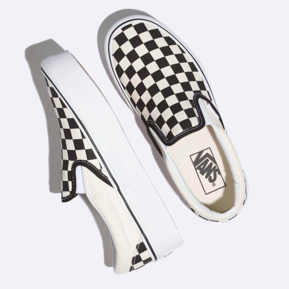 Dámské Classic Vans Platformy Černé Bílé | RL9275301