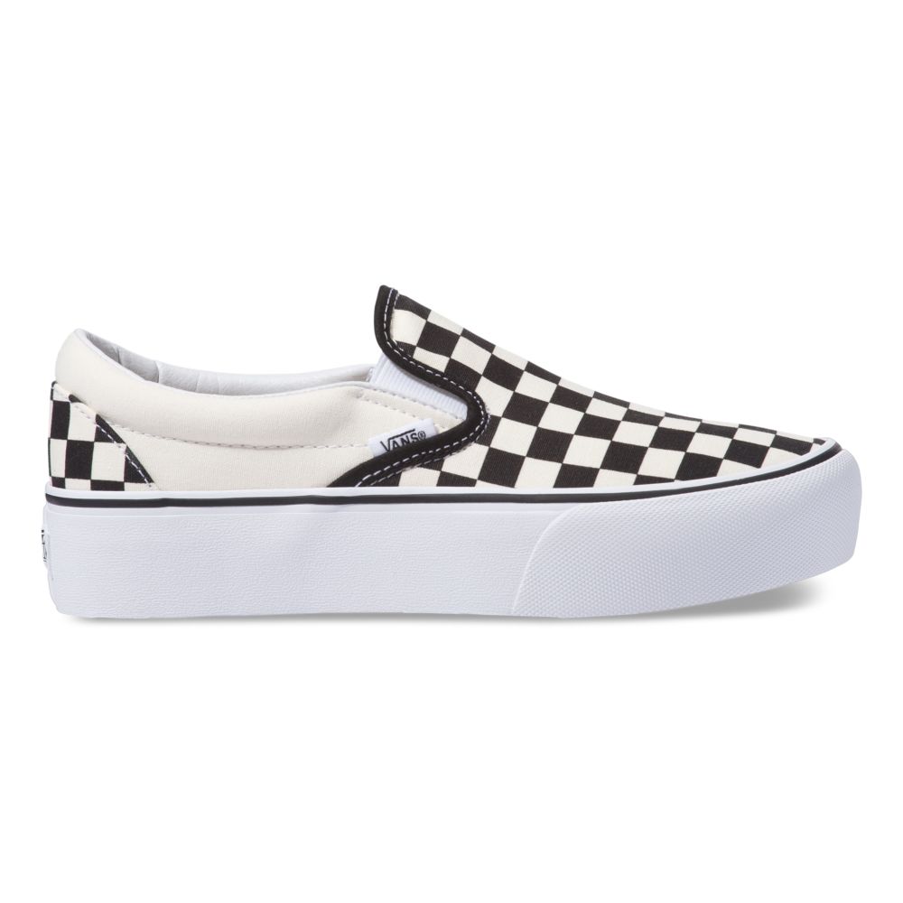 Dámské Classic Vans Platformy Černé Bílé | RL9275301