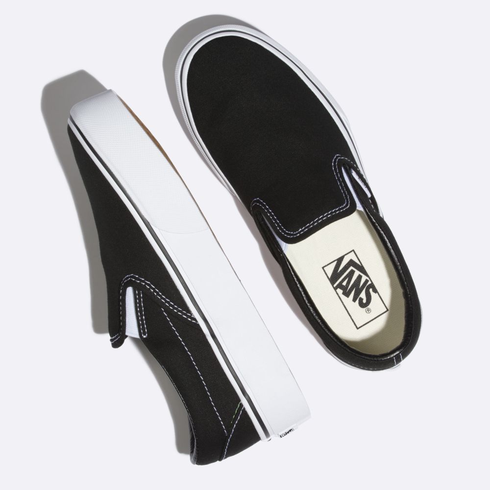 Dámské Classic Vans Platformy Černé | EO1796380